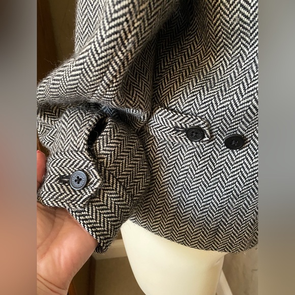 Lauren Ralph Lauren Wool Alpaca Spring casual Jacket size 12, herringbone  print - Picture 9 of 14